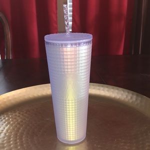 Starbucks Spring 2022 Venti Tumbler Unicorn Pearl Grid Iridescent NEW/NEVER USED